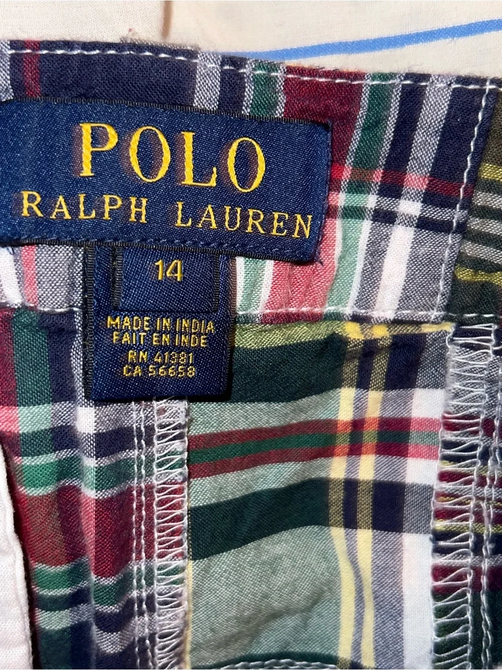 Polo Ralph Lauren Girls Madras Patchwork Skirt 14 Preppy Country Club Plaid